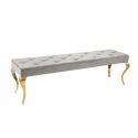 Banca eleganta Modern Barock 170cm, gri / auriu