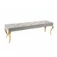 Banca eleganta Modern Barock 170cm, gri / auriu