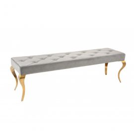 Banca eleganta Modern Barock 170cm, gri / auriu
