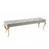 Banca eleganta Modern Barock 170cm, gri / auriu