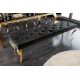 Banchete-Tabureti - Banca eleganta Modern Barock 170cm, negru / auriu