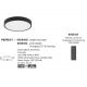 Plafoniere - Plafoniera LED moderna design slim PERFECT 40cm negru 3000K Dimmable