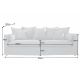 Canapele - Canapea confortabila design modern, Heaven 3 locuri, gri