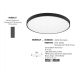 Plafoniere - Plafoniera LED moderna design slim PERFECT 80cm negru 3000K Dimmable