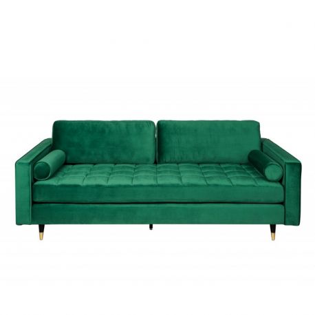 Canapele - Canapea impozanta Cozy 220cm, catifea verde smarald