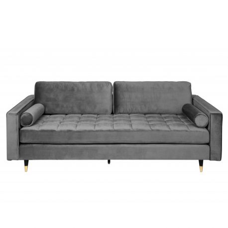 Canapele - Canapea impozanta Cozy 225cm, catifea gri