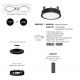 Spoturi tavan fals - Plafoniera LED incastrabila reglabila PERFECT 40cm negru 3000K Dimmable