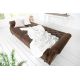 Canapele - Canapea extensibila design Chesterfield, Maison Belle Affaire 220cm, maro antic