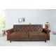 Canapele - Canapea extensibila design Chesterfield, Maison Belle Affaire 220cm, maro antic