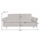 Canapele - Canapea extensibila design Chesterfield, Maison Belle Affaire 220cm, maro antic