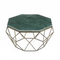 Masuta de cafea design minimalist Diamond 69cm, marmura verde