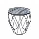 Masute Living - Masuta laterala design minimalist Diamond 50cm, marmura gri