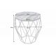 Masute Living - Masuta laterala design minimalist Diamond 50cm, marmura gri