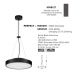 Pendule, Lustre suspendate - Lustra LED suspendata design circular PERFECT 40cm negru 3000K Dimmable