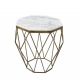 Masute Living - Masuta laterala design minimalist Diamond 50cm, marmura alba