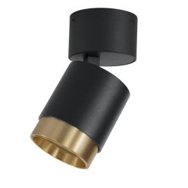 Plafoniere cu spoturi, Spoturi aplicate - Spot LED aplicat SPECTRE 5W negru/alama
