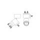 Plafoniere cu spoturi, Spoturi aplicate - Spot LED aplicat SPECTRE 5W negru/alama