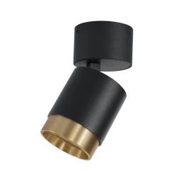 Plafoniere cu spoturi, Spoturi aplicate - Spot LED aplicat SPECTRE 15W negru/alama