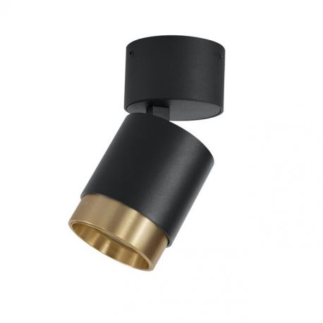 Plafoniere cu spoturi, Spoturi aplicate - Spot LED aplicat SPECTRE 15W negru/alama