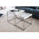 Masute Living - Set de 2 masute design industrial Elements alb