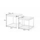 Masute Living - Set de 2 masute design industrial Elements alb