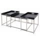 Masute Living - Set de 3 masute design industrial Elements negru