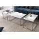 Masute Living - Set de 3 masute design industrial Elements alb