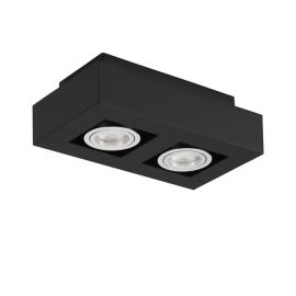 Plafoniere cu spoturi, Spoturi aplicate - Spot aplicat tavan ajustabil ROBIN 2L negru
