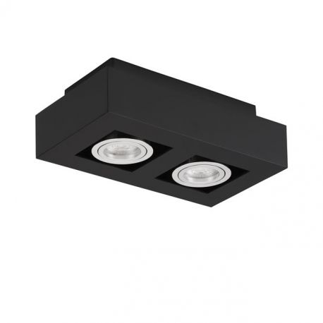 Plafoniere cu spoturi, Spoturi aplicate - Spot aplicat tavan ajustabil ROBIN 2L negru