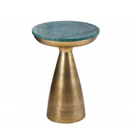 Masute Living - Masuta design industrial Elements 40cm, verde / auriu