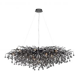 Candelabre, Lustre - Lustra suspendata design magnific ICICLE negru, 75x150cm