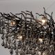 Candelabre, Lustre - Lustra suspendata design magnific ICICLE negru, 75x150cm