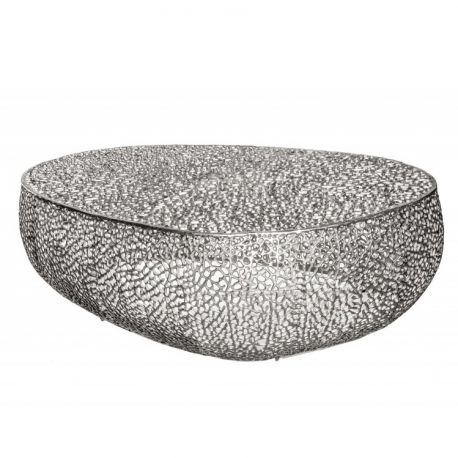 Masute Living - Masuta cu aspect deosebit Leaf 120cm, argintiu