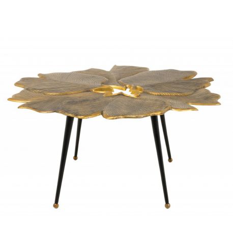 Masute Living - Masuta cu aspect deosebit Ginkgo Leafs 95cm, auriu