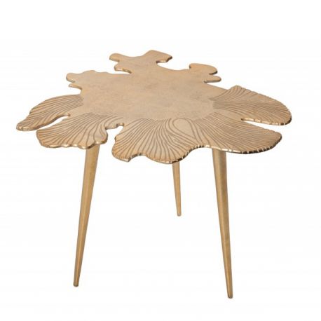 Masute Living - Masuta cu aspect deosebit Leaf 57cm, auriu