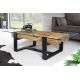 Masute Living - Masuta design high-tech din metal si lemn masiv, Barracuda 130cm