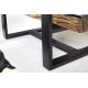 Masute Living - Masuta design high-tech din metal si lemn masiv, Barracuda 130cm