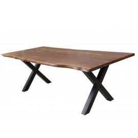 Mese dining - Masa design industrial Amazonas X 200cm natur Sheesham
