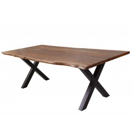 Mese dining - Masa design industrial Amazonas X 200cm natur Sheesham