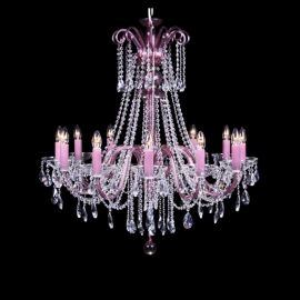 Lustre Cristal Bohemia - Lustra 12 brate cristal Bohemia, amethyst