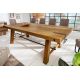 Mese dining - Masa design industrial din lemn de pin Finca 240cm, maro vintage
