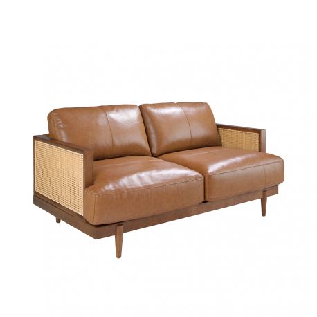 Canapele - Canapea 2 locuri design elegant LUX Brown leather
