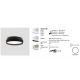 Plafoniere cu spoturi, Spoturi aplicate - Lustra / Plafoniera LED design modern slim SHOKU 35cm negru