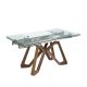 Mese extensibile - Masa extensibila deosebita design LUX Walnut-Glass 160-240x90cm