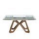 Mese extensibile - Masa extensibila deosebita design LUX Walnut-Glass 160-240x90cm