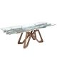Mese extensibile - Masa extensibila deosebita design LUX Walnut-Glass 160-240x90cm