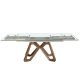 Mese extensibile - Masa extensibila deosebita design LUX Walnut-Glass 160-240x90cm