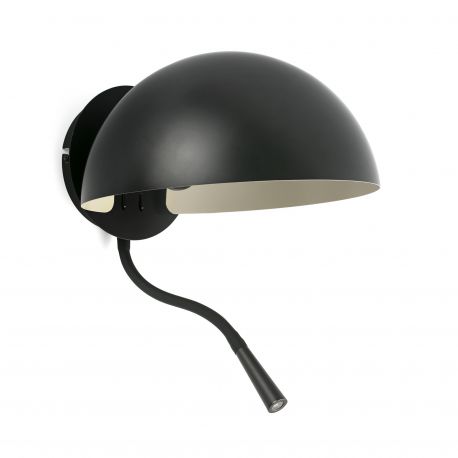 Aplice, corpuri de iluminat pentru pereti - Aplica de perete metal cu reader LED DOMINICA negru