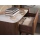 Noptiere - Noptiera 2 sertare deosebita design LUX Walnut-Marble