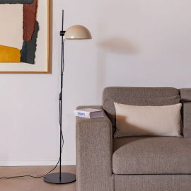 Lampadare - Lampadar/Lampa de podea metal stil industrial DOMINICA negru/bej